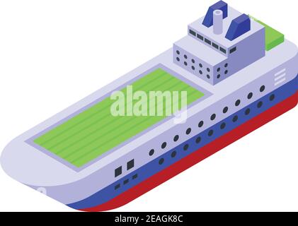 Icône du transporteur de ferries. Isométrique de l'icône de vecteur de transporteur de ferry pour la conception de Web isolée sur fond blanc Illustration de Vecteur