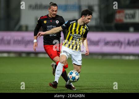 09-02-2021: Voetbal: Excelsior v vitesse: Rotterdam ROTTERDAM, PAYS-BAS - FÉVRIER 9: Joel Zverrues d'Excelsior, Thomas bruns de vitesse pendant le Banque D'Images