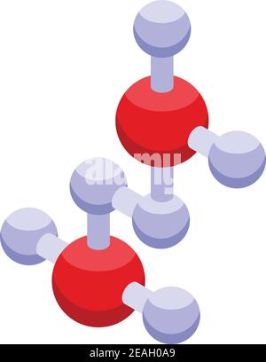 Icône d'atomes biodégradables. Icône vectorielle isométrique d'atomes biodégradables pour la conception de sites Web isolée sur fond blanc Illustration de Vecteur