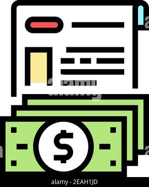 problème de l'illustration vectorielle de l'icône de couleur d'allocation Illustration de Vecteur