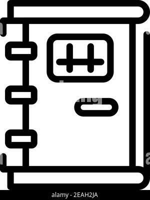 Icône de porte de prison. Outline Jail porte vector icône pour la conception de Web isolé sur fond blanc Illustration de Vecteur