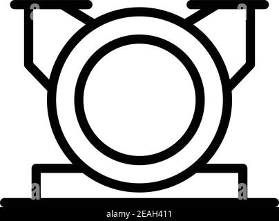 Icône de cymbale. Contour de cymbale tambour icône vecteur pour la conception de web isolé sur fond blanc Illustration de Vecteur