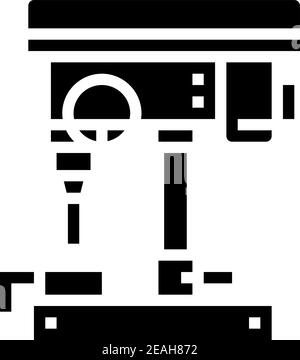 illustration du vecteur d'icône de glyphe de foreuse Illustration de Vecteur
