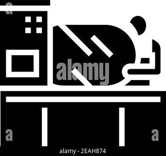 illustration vectorielle de l'icône de glyphe du miroir de production Illustration de Vecteur