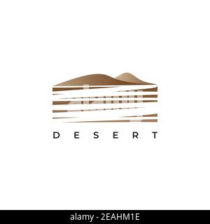 Modèle vectoriel d'illustration avec logo Desert Illustration de Vecteur