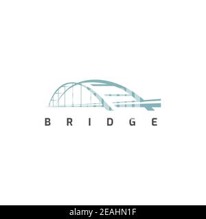 Modèle vectoriel de conception de logo Bridge Illustration de Vecteur