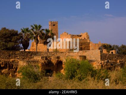 Forteresse ottomane, Cyrénaïque, Tocra, Libye Banque D'Images