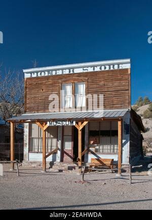 Magasin Pioneer Museum de chloride, semi-Ghost Town sur Geronimo Trail, New Mexico, USA Banque D'Images