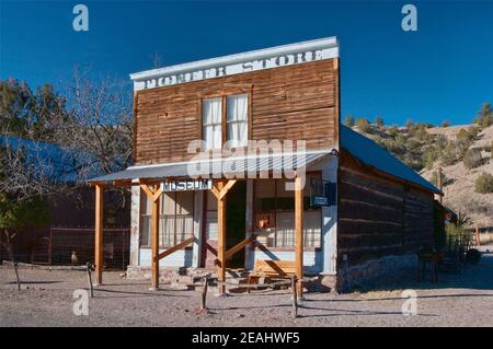 Magasin Pioneer Museum de chloride, semi-Ghost Town sur Geronimo Trail, New Mexico, USA Banque D'Images