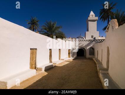 Mosquée Osman dans la rue jarasan, Tripolitaine, Ghadames, Libye Banque D'Images