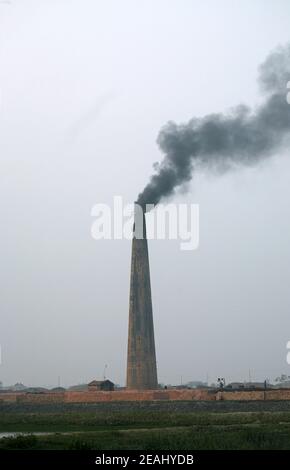 Brickfield en Sarberia, Bengale-Occidental, Inde Banque D'Images