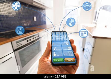 Automatisation de la maison Smart Kitchen Banque D'Images
