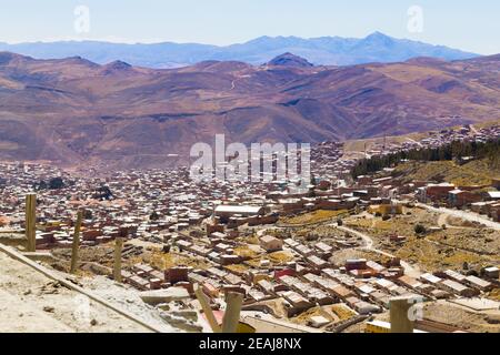 Vue aérienne de Potosi, Bolivie Banque D'Images