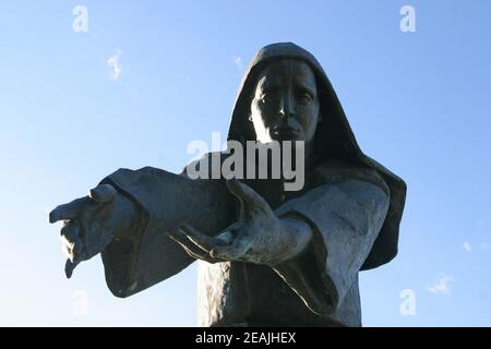 7ème Station de la Croix, Jésus tombe la deuxième fois, Sanctuaire de pèlerinage, Assomption de la Vierge Marie à Marija Bistrica, Croatie Banque D'Images