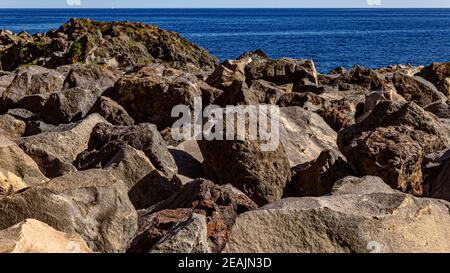 Splendide mer sicilienne azur Banque D'Images