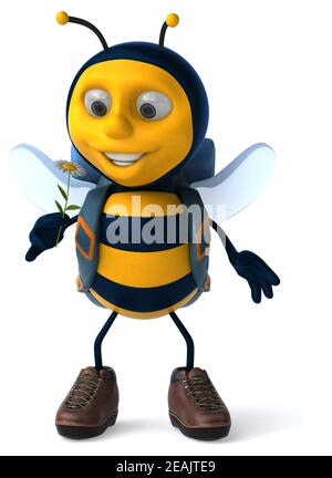 Fun backpacker - abeille 3D Illustration Banque D'Images