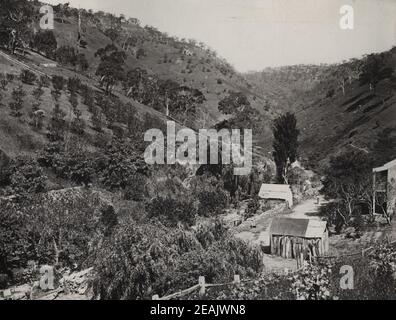 Photographie de la fin du XIXe siècle - Waterfall Gully, Adélaïde, Australie Banque D'Images