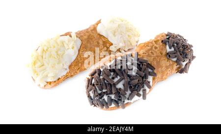 Cannoli siciliens Banque D'Images