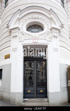 Entrée arrière du Parlement croate dans la ville haute de Zagreb, Croatie Banque D'Images