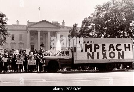 Scandale du Watergate - un scandale politique dans les années 1972-1974 Aux États-Unis, a pris fin avec la démission du président Richard Nixon. Procès de l' Banque D'Images