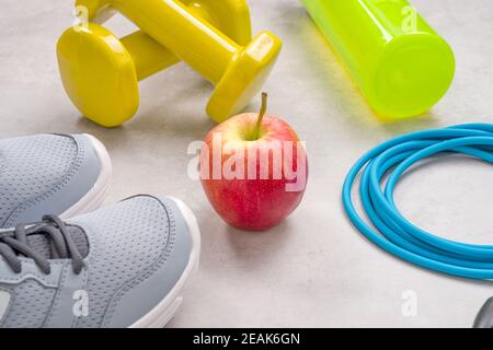 Équipement de sport et de fitness - gros plan Banque D'Images