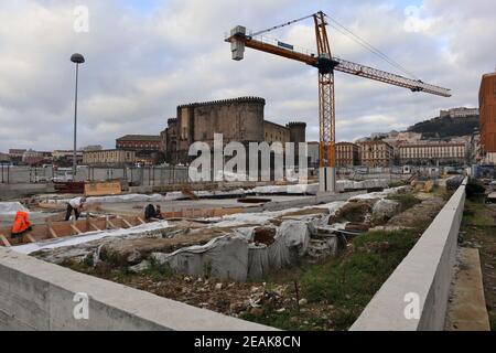 Napoli - Cantiere al terminal Marittimo Banque D'Images