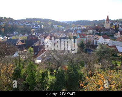 Vue sur le Cty Weissach dans le quartier de Boeblingen Banque D'Images