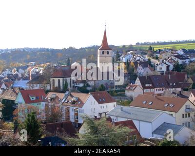 Vue sur le Cty Weissach dans le quartier de Boeblingen Banque D'Images