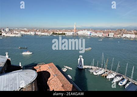 Vue sur Venise depuis San Giorgio Maggiore Banque D'Images