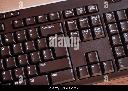 Détails Clavier Noir Banque D'Images