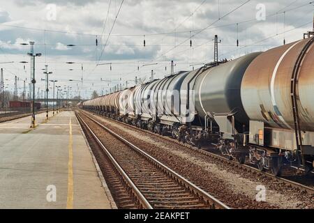 Wagon de train de marchandises Banque D'Images