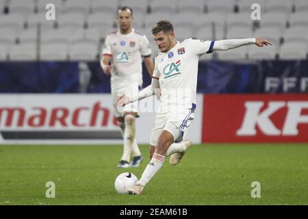 Bruno GUIMARAES de Lyon lors de la coupe française, partie de 64 du match de football entre l'Olympique Lyonnais et l'AC Ajaccio le février / LM Banque D'Images