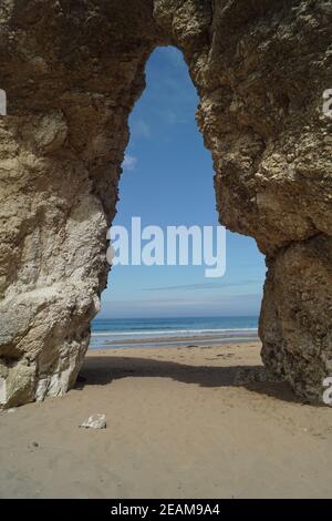 Plage de Whiterocks Portrush Banque D'Images