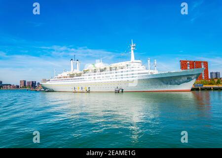 SS Rotterdam, un hôtel et musée situé dans un ancien paquebot de croisière, pays-Bas Banque D'Images