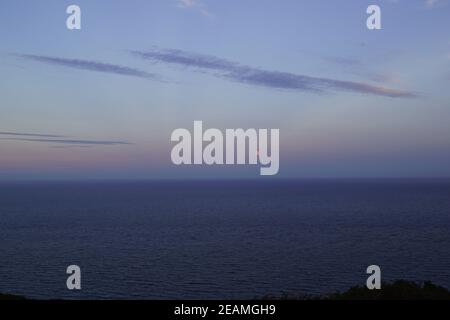 Coucher de soleil sur la colline du phare de Howth BDaily Banque D'Images