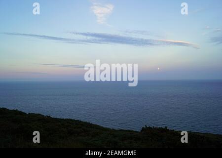 Coucher de soleil sur la colline du phare de Howth BDaily Banque D'Images