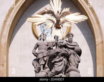 Pilier de la Sainte Trinité à Ljubljana, Slovénie Banque D'Images