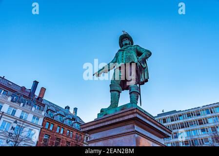 Statue chrétienne IV à Oslo, Norvège Banque D'Images