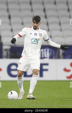 Lucas PAQUETA de Lyon lors de la coupe française, ronde de 64 match de football entre l'Olympique Lyonnais et l'AC Ajaccio le 9 février 2021 au Stade Groupama à Décines-Charpieu près de Lyon, France - photo Romain Biard/Isports/DPPI/LiveMedia/Sipa USA crédit: SIPA USA/Alay Live News Banque D'Images