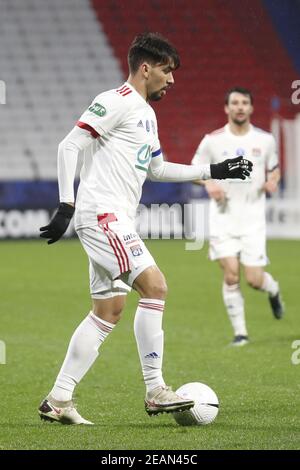 Lucas PAQUETA de Lyon lors de la coupe française, ronde de 64 match de football entre l'Olympique Lyonnais et l'AC Ajaccio le 9 février 2021 au Stade Groupama à Décines-Charpieu près de Lyon, France - photo Romain Biard/Isports/DPPI/LiveMedia/Sipa USA crédit: SIPA USA/Alay Live News Banque D'Images