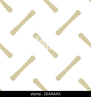 Motif sans couture de bâton de crème glacée différent isolé sur fond blanc Banque D'Images