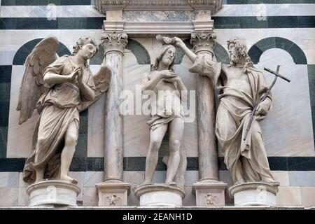 Le baptême de Jésus Christ, la cathédrale de Florence, le Baptistère de Saint-Jean, Florence, Italie Banque D'Images