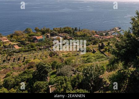 Splendide mer sicilienne azur Banque D'Images