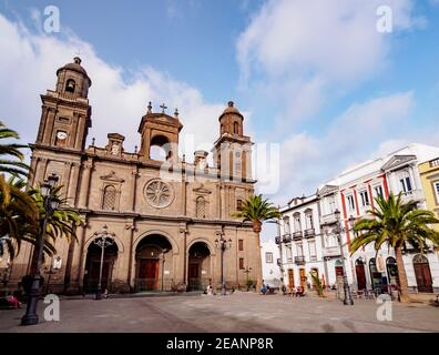 Cathédrale Santa Ana, Plaza de Santa Ana, Las Palmas de Gran Canaria, Gran Canaria, îles Canaries, Espagne, Atlantique, Europe Banque D'Images