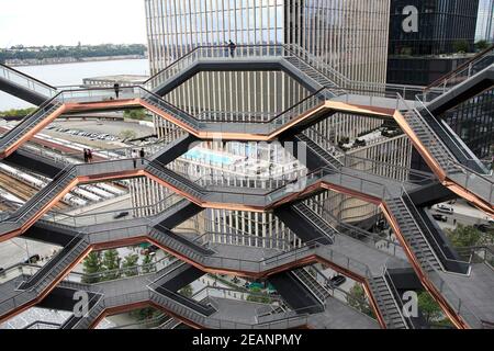 Intérieur, le navire, escalier, Hudson yards, Manhattan, New York, États-Unis d'Amérique, Amérique du Nord Banque D'Images