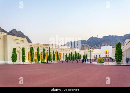 Vue sur le musée national d'Oman à Muscat. Banque D'Images