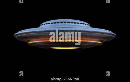 OVNI non identifié de la trajectoire de coupure d'objet volant Banque D'Images