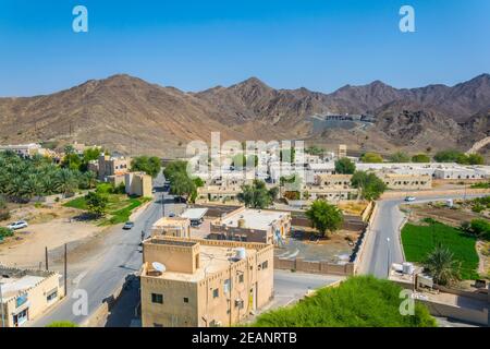 Ville de Bahla au fort de Bahla à ad Dahiliyah, Oman Banque D'Images