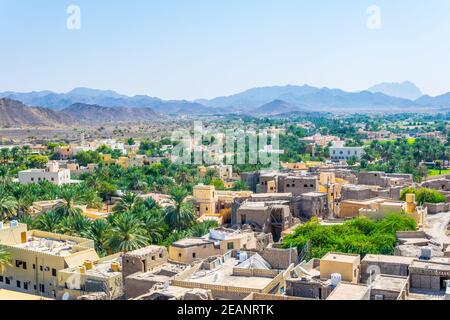 Ville de Bahla au fort de Bahla à ad Dahiliyah, Oman Banque D'Images