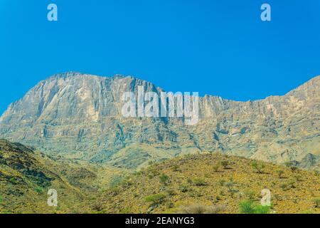 Les montagnes de Hajar en Oman. Banque D'Images